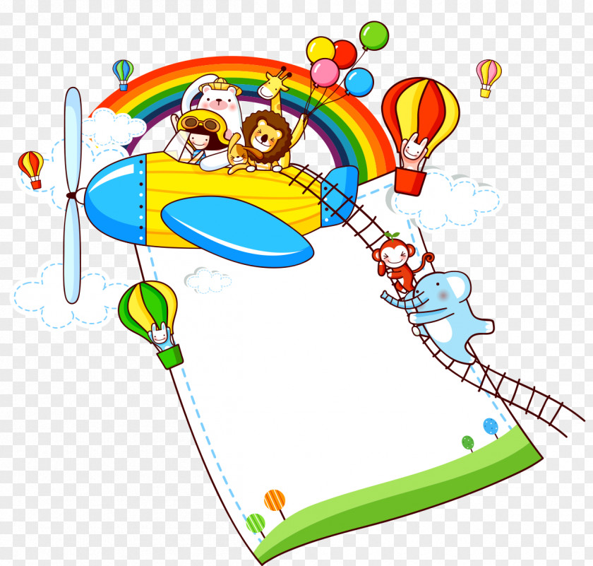 Cartoon Plane Airplane Poster Illustration PNG