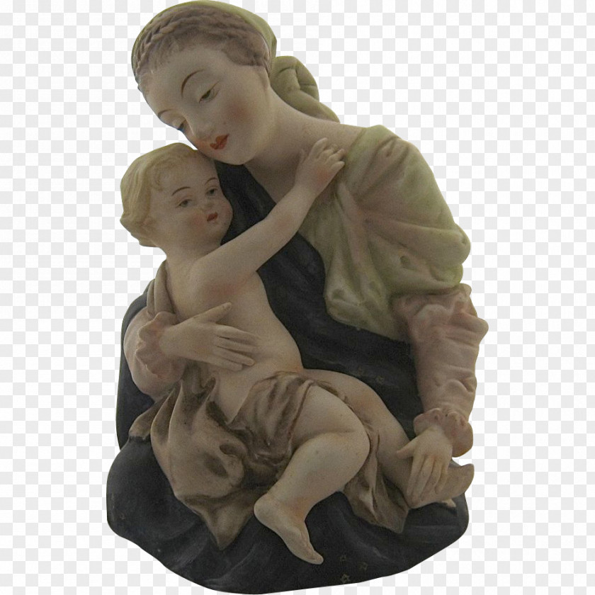 Childlike Hand Painted Statue Figurine PNG