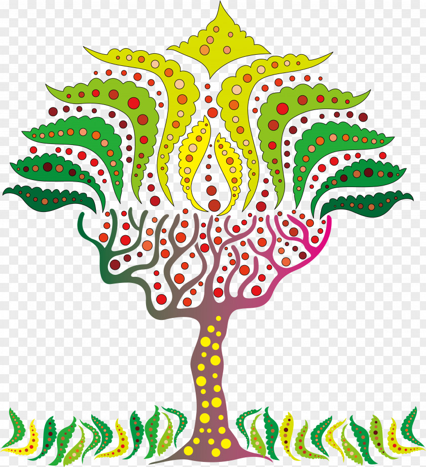 Creative Flame Tree Drawing Clip Art PNG
