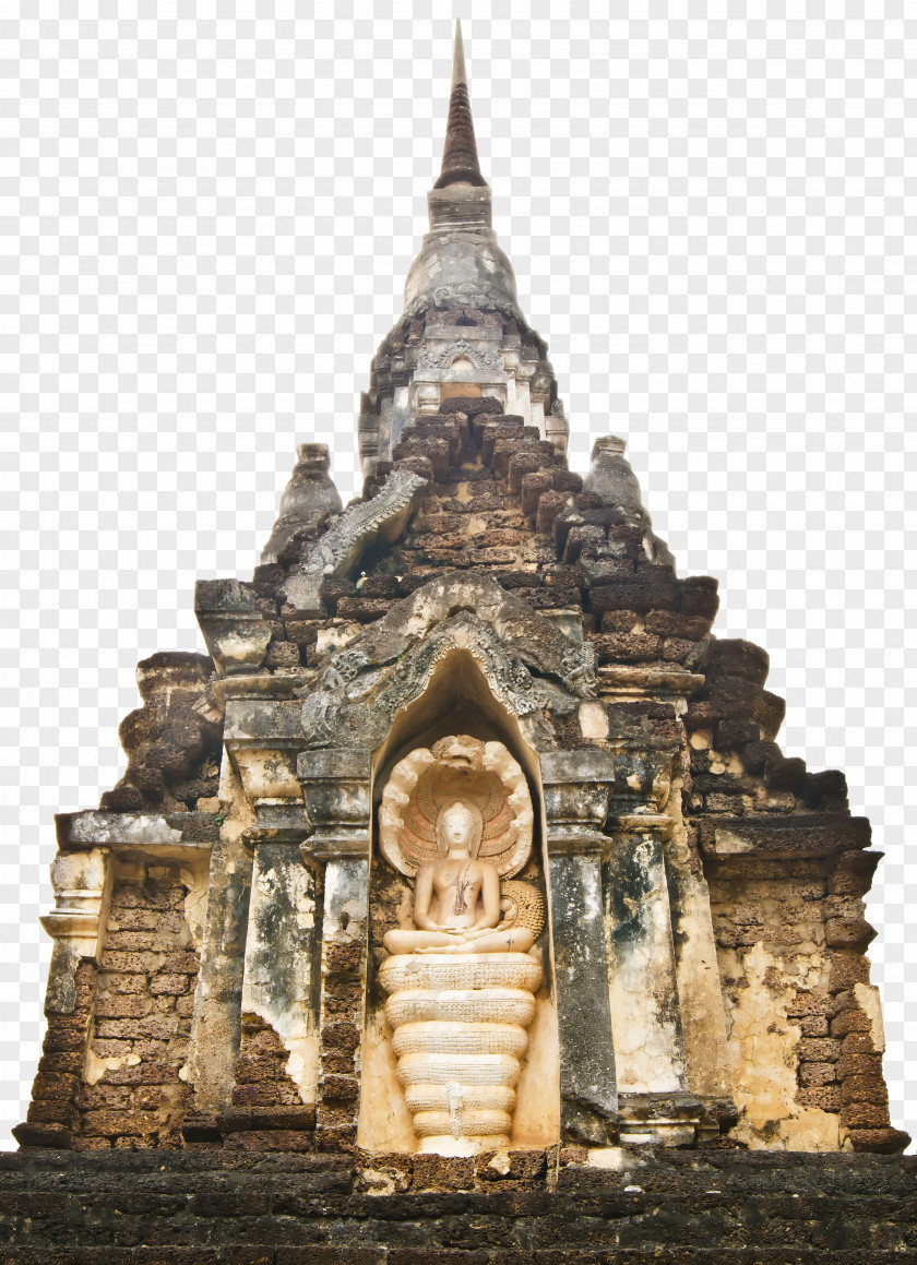 Thailand Retro Stone Si Satchanalai Historical Park Sukhothai Ayutthaya Pagoda Buddharupa PNG