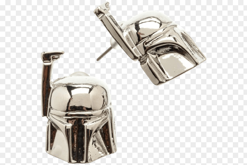 Boba Fett Earring Cufflink Steel Metal PNG