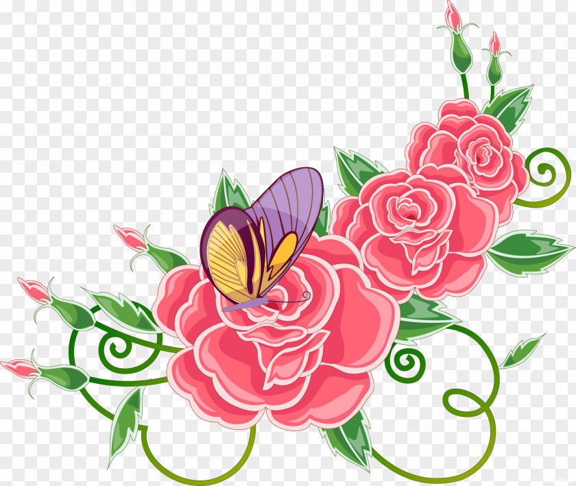 Floral Corner Rose Flower Clip Art PNG
