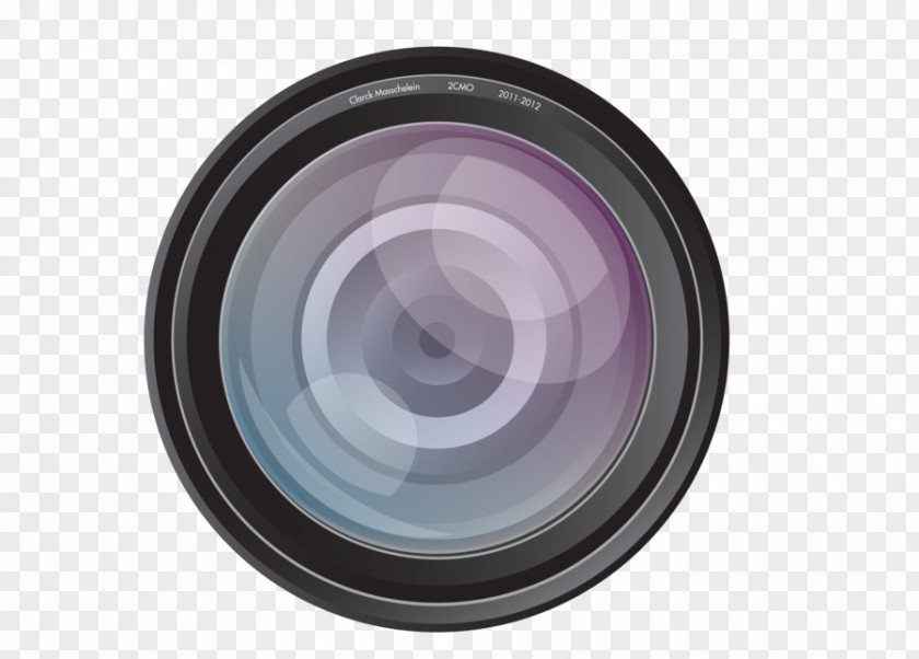 Watercolor Camera Lens Close-up PNG