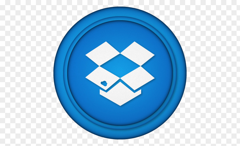 Dropbox Electric Blue Symbol Circle PNG