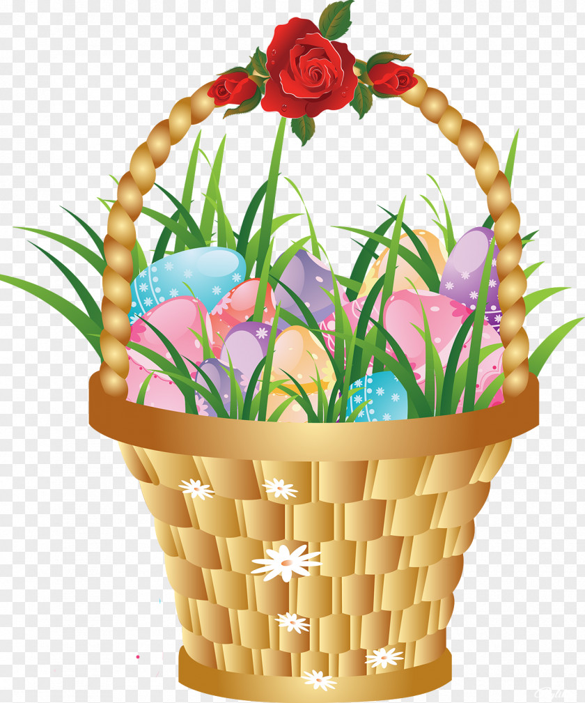 Easter Happy Basket Egg Clip Art PNG