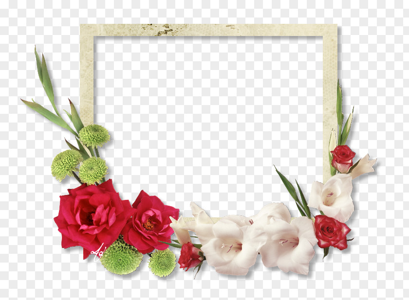 Lovely Frame Flower Garden Roses Clip Art PNG