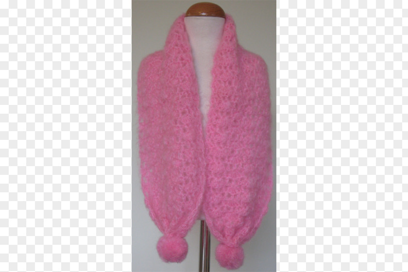 Pink Shawl Scarf M Wool PNG