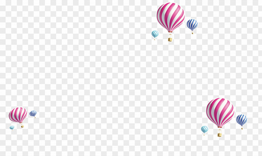 Simple Cartoon Cute Striped Hot Air Balloon Pattern PNG