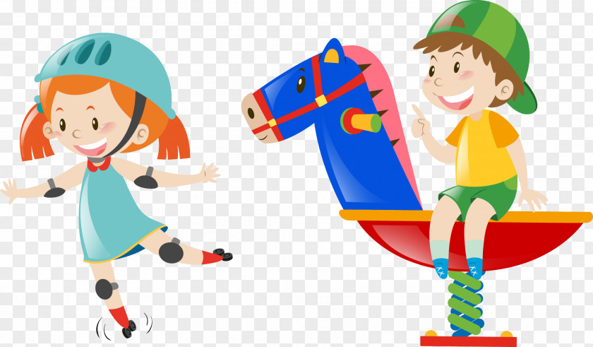 Vector Hand-painted Children Riding A Horse Royalty-free Stock Photography Illustration PNG