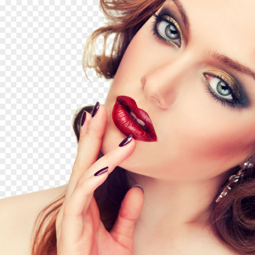 Bijin Model Lip Face Cosmetics PNG Cosmetics, Lips sexy models, green eyed woman with blonde hair close-up photo clipart PNG