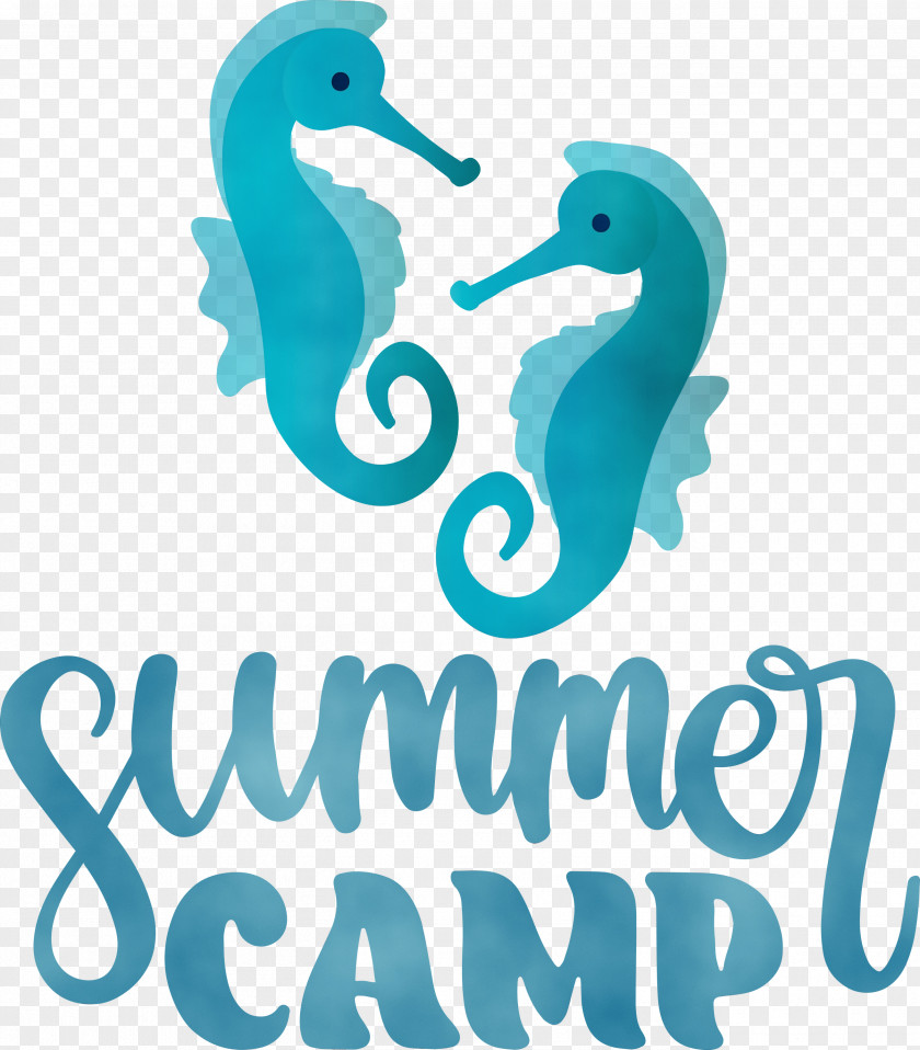 Seahorses Logo Turquoise Fish Meter PNG