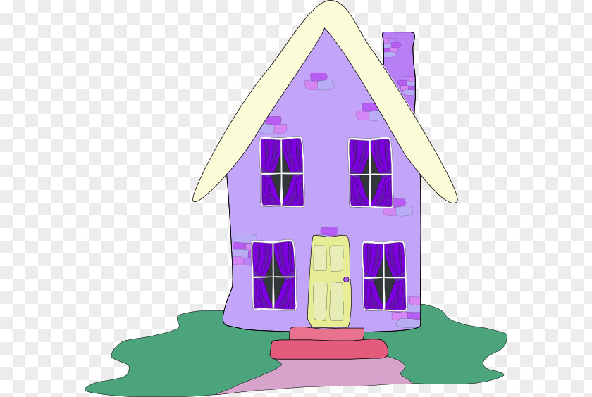 Lilac House Clip Art PNG