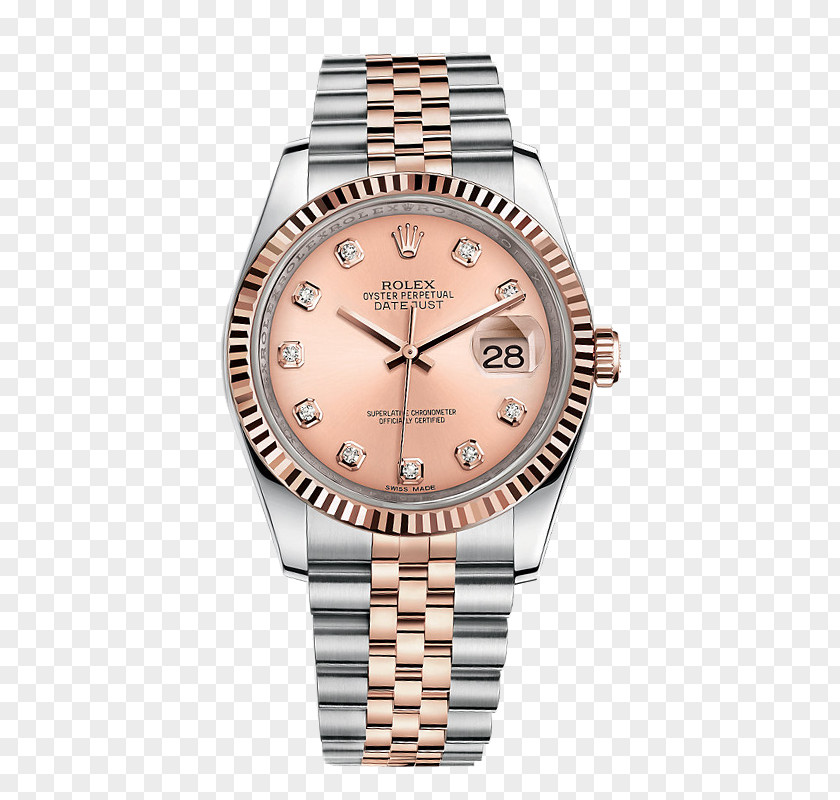 Rose Gold Rolex Watch Male Datejust Colored PNG