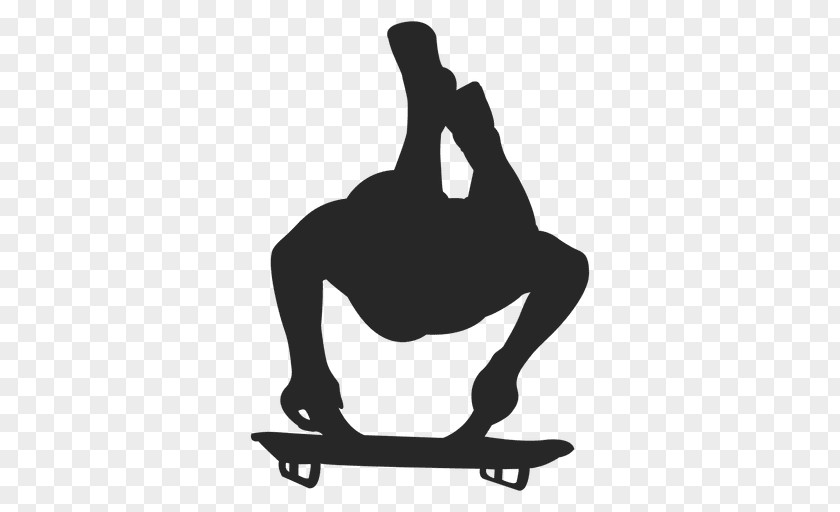 Silhouette Skeleton Winter Sport Skateboarding PNG