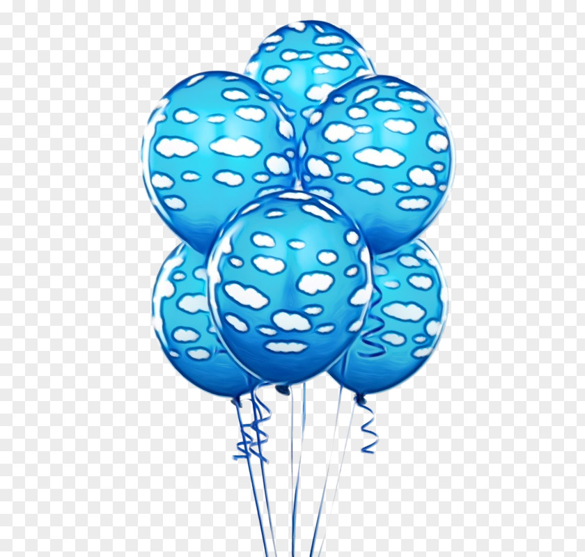 Bisou And Hearts Balloons Blue Party Qualatex Bubble Balloon PNG