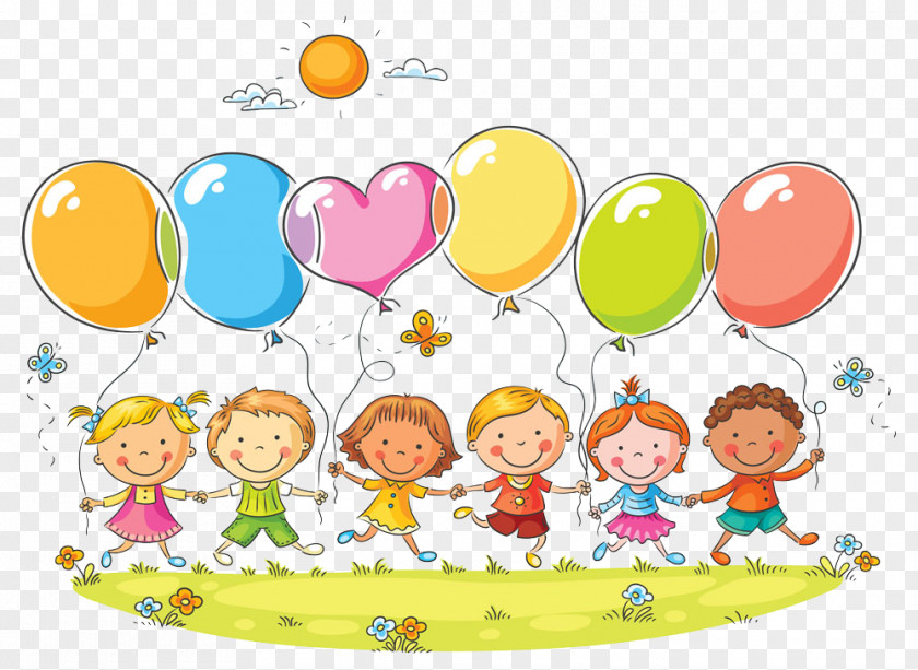Cute Kids Collection Child Balloon Drawing Stock Photography PNG