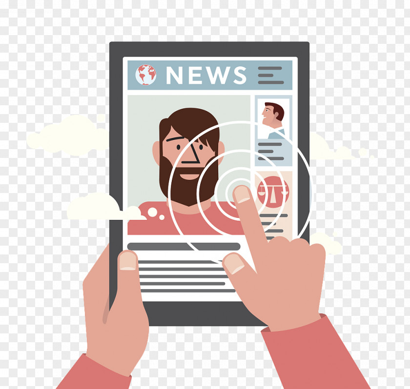 Flat Wind IPad Industry News Illustration PNG