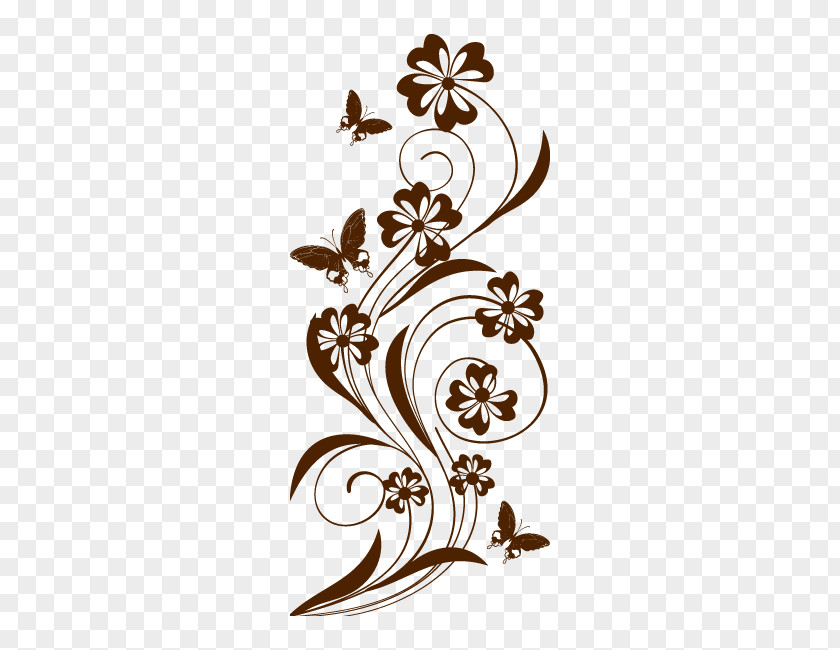 Flower Floral Design Phonograph Record Butterfly PNG