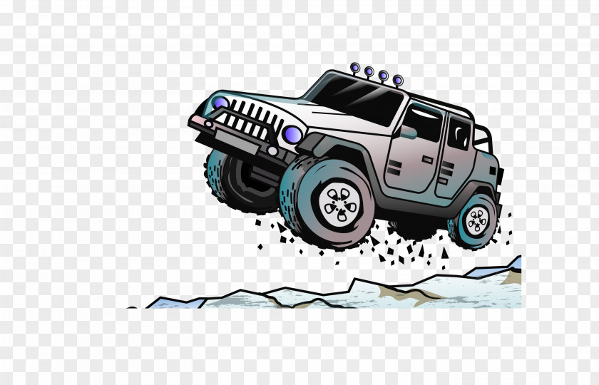 Jumping Jeep Car Euclidean Vector Off-road Vehicle PNG