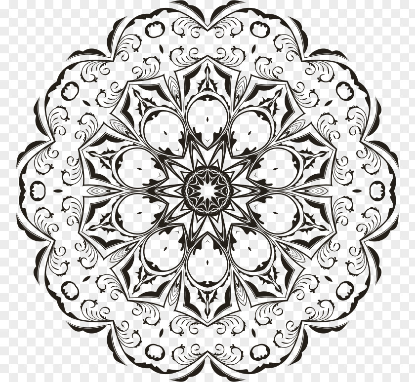 Mandala Coloring Book Design Image PNG