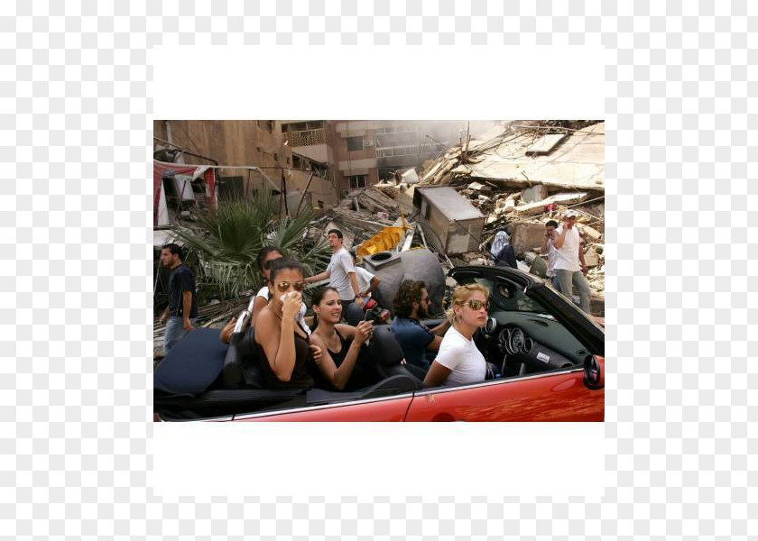 Photographer Young Lebanese Drive Through Devastated Neighborhood Of South Beirut 2006 Lebanon War World Press Photo The Year PNG