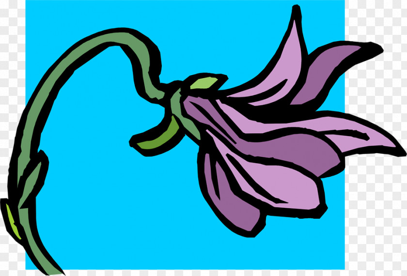 Purple Flower Art Butterfly PNG