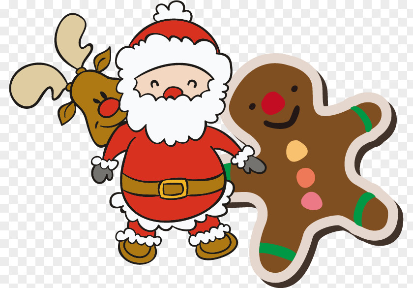 Santa Claus Christmas Vector Material Rudolph Reindeer Tree PNG