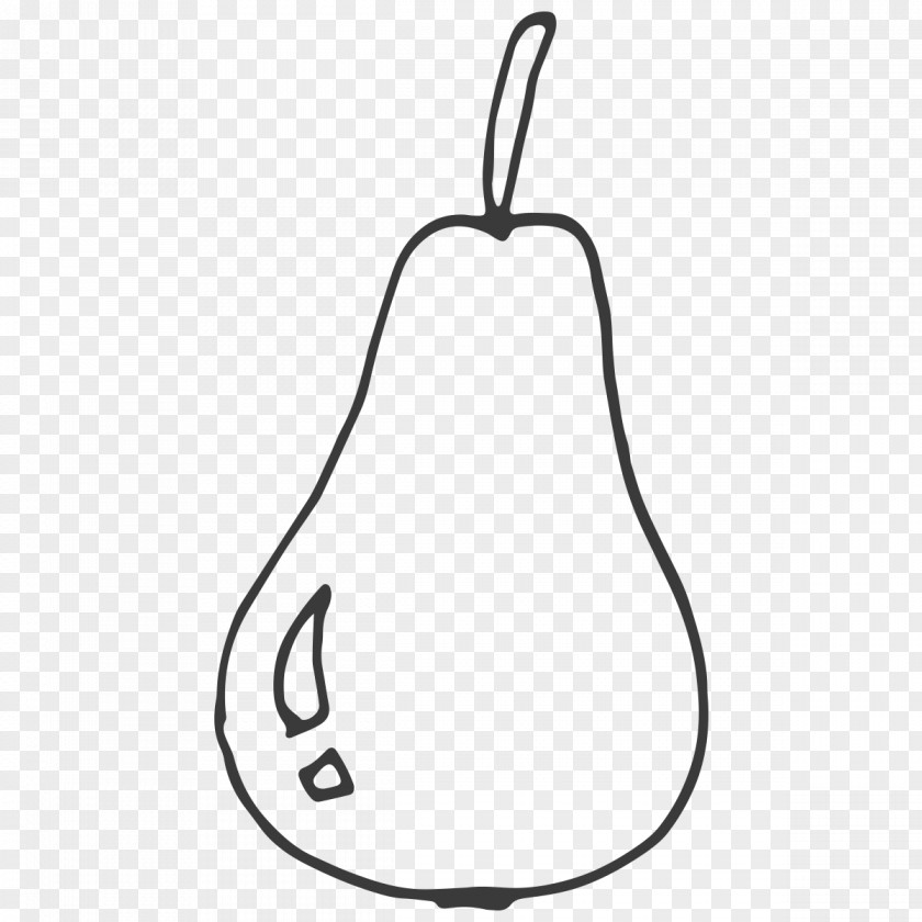 Drawing A Pear European Black And White PNG