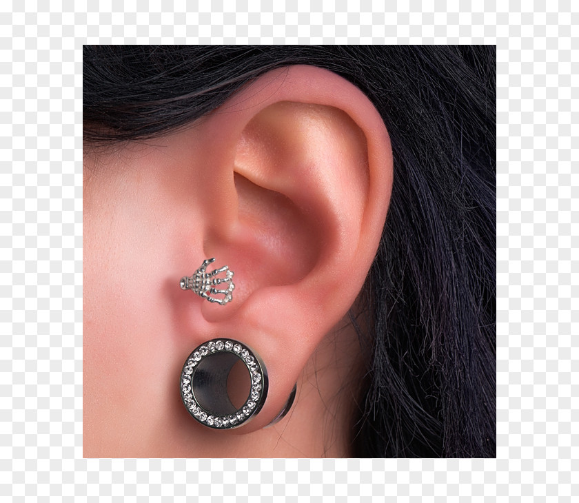 Ear Earring Stretching Plug Body Jewellery Tragus Piercing PNG