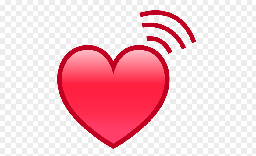 Heart Beating Emoji SMS Text Messaging Love PNG