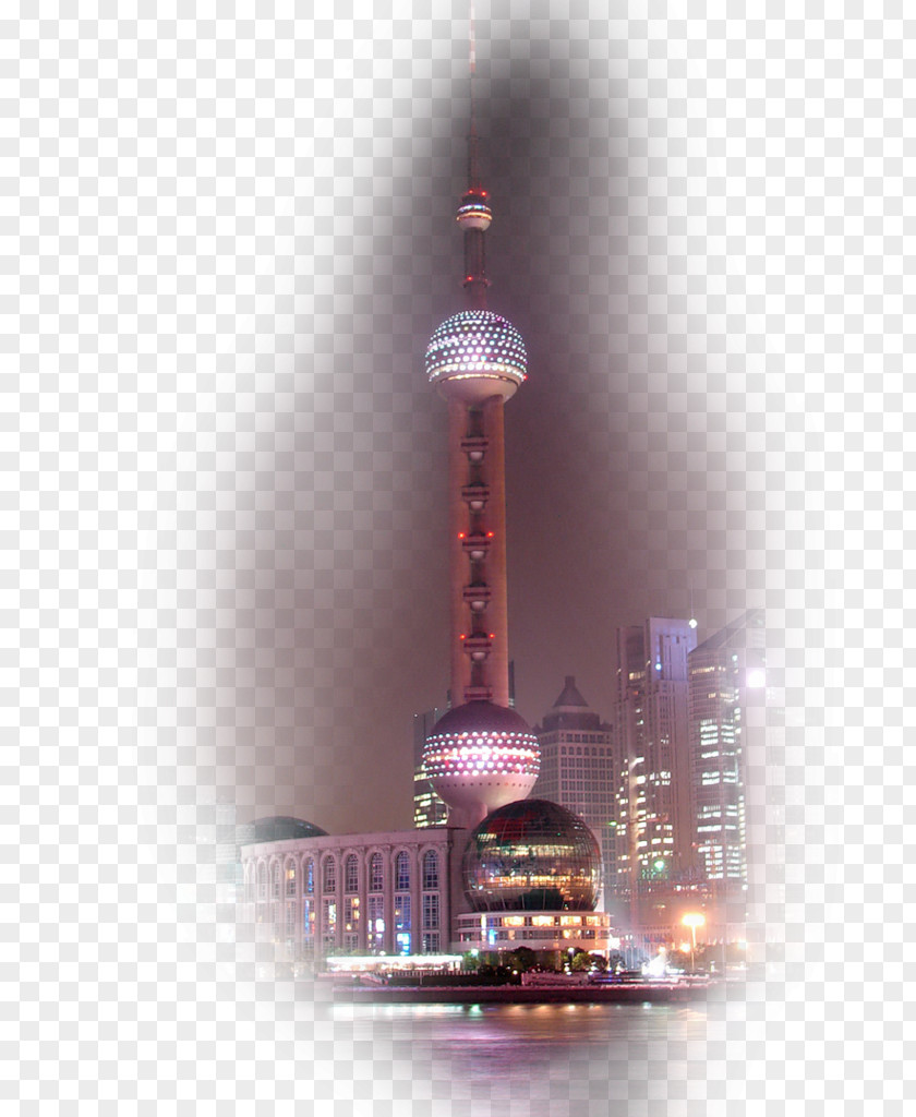 Oriental Pearl Tower Huangpu River Desktop Wallpaper Photography Night PNG