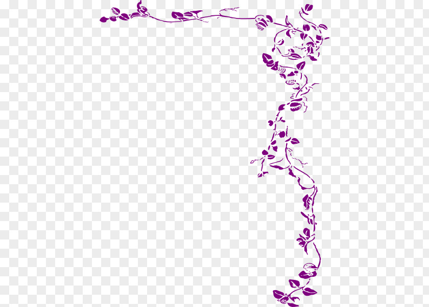 Purple Wedding Cliparts Borders And Frames Vine Clip Art PNG
