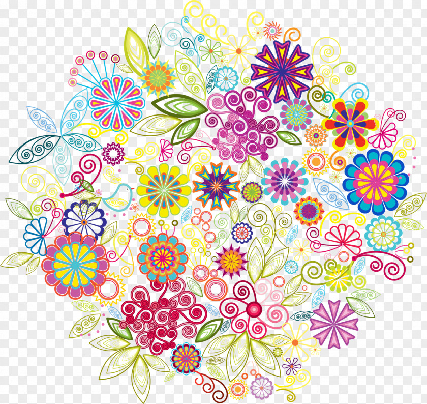 Flower Circle Edible Color PNG