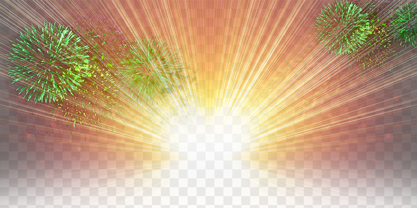Radiant Fireworks Sunlight Sky Computer Wallpaper PNG