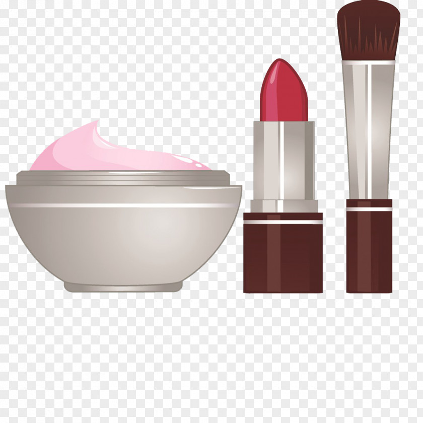Foundation Lipstick And Powder Puff Sunscreen Cosmetics Make-up PNG