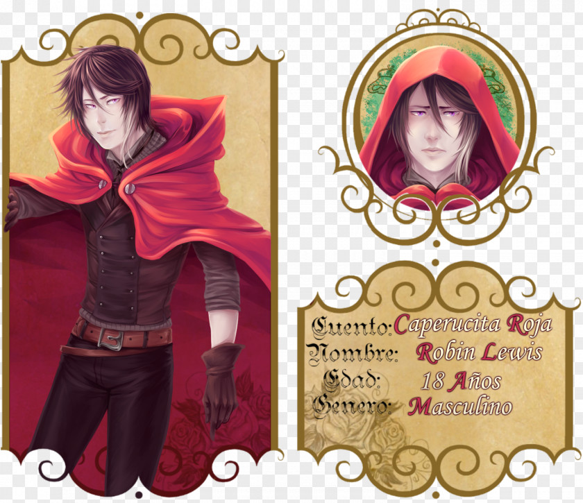 Man Little Red Riding Hood Gray Wolf Male Gender Bender PNG