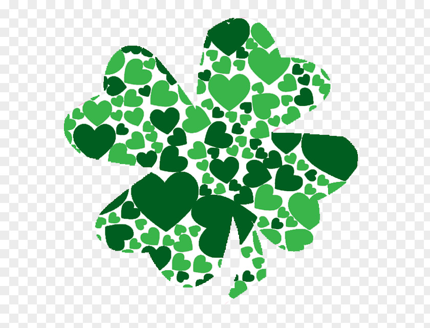 March Ireland Shamrock Saint Patrick's Day Heart Clip Art PNG