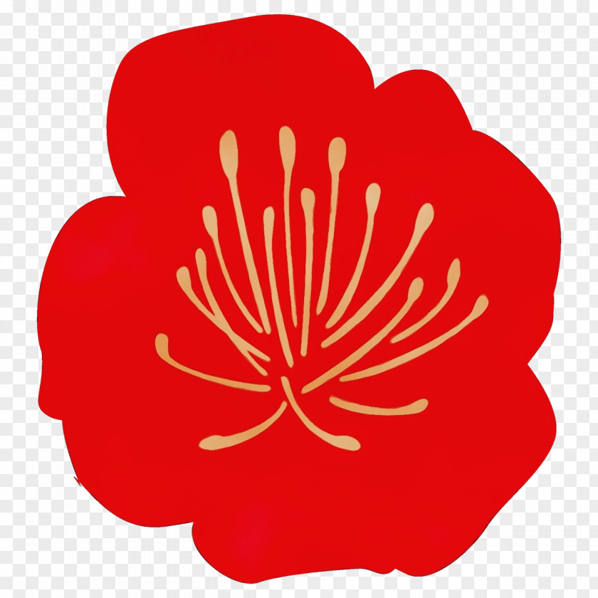 Red Flower Plant Petal Hibiscus PNG