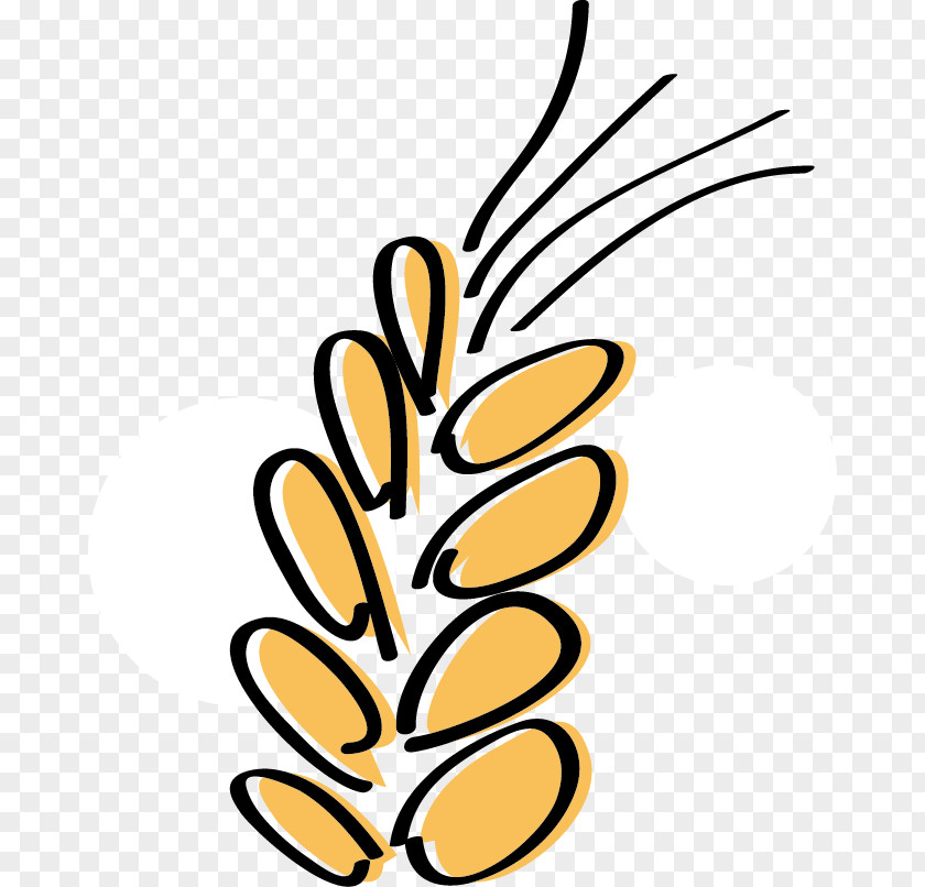 Wheat Flat Pattern Cartoon Common Food Clip Art PNG