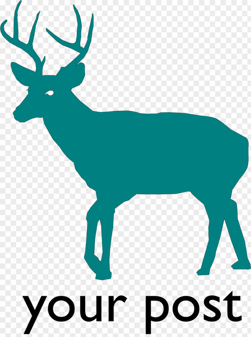 1 White-tailed Deer Silhouette Clip Art PNG