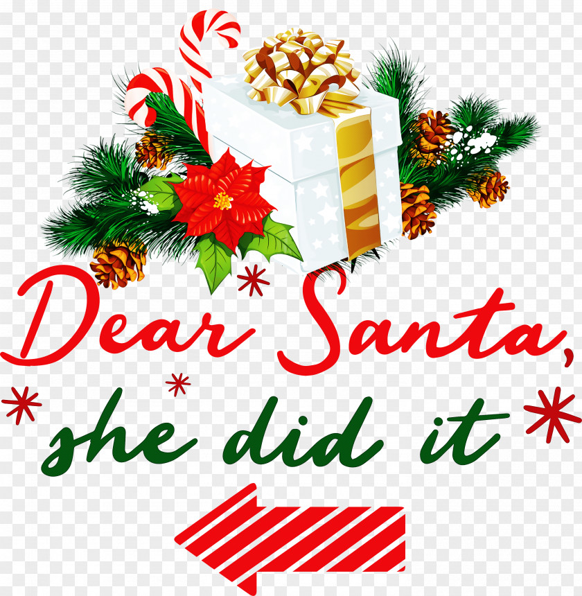 Dear Santa Claus Christmas PNG