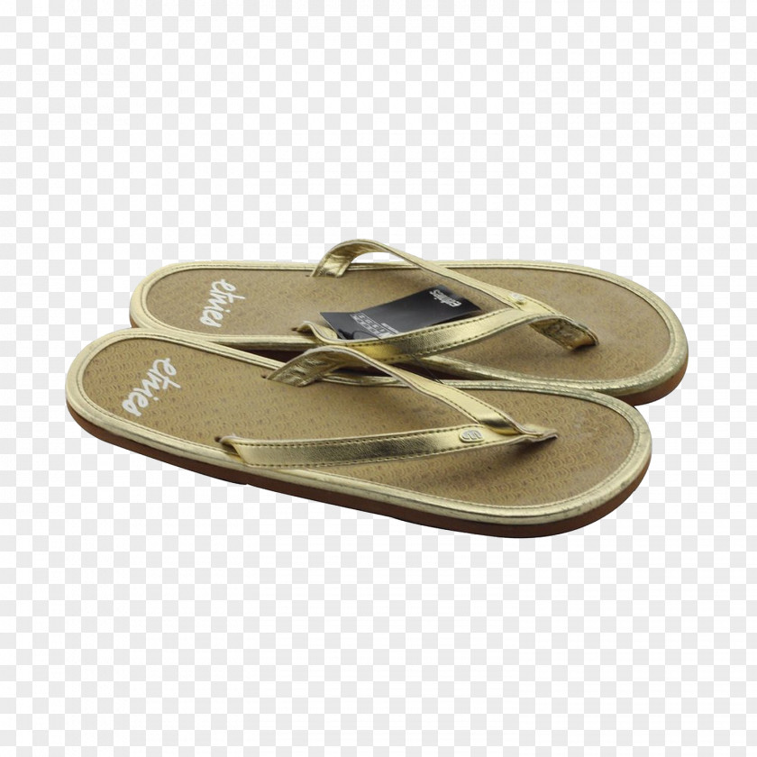 Golden Sandals Flip-flops Slipper Download PNG