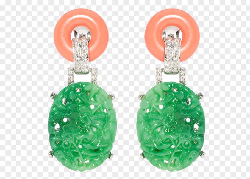Jade Carving Emerald Earring Body Jewellery Christmas Ornament PNG