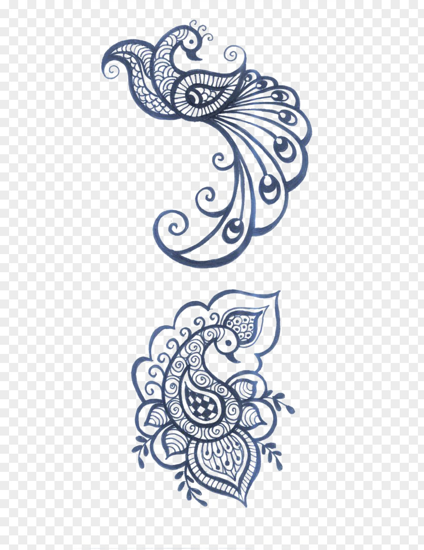 Paper-cut Peacock Mehndi Henna Peafowl Tattoo Feather PNG