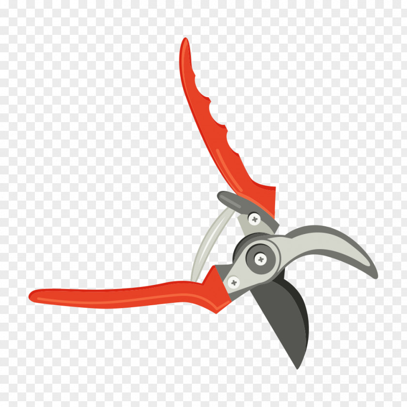 Red Scissors Pliers PNG