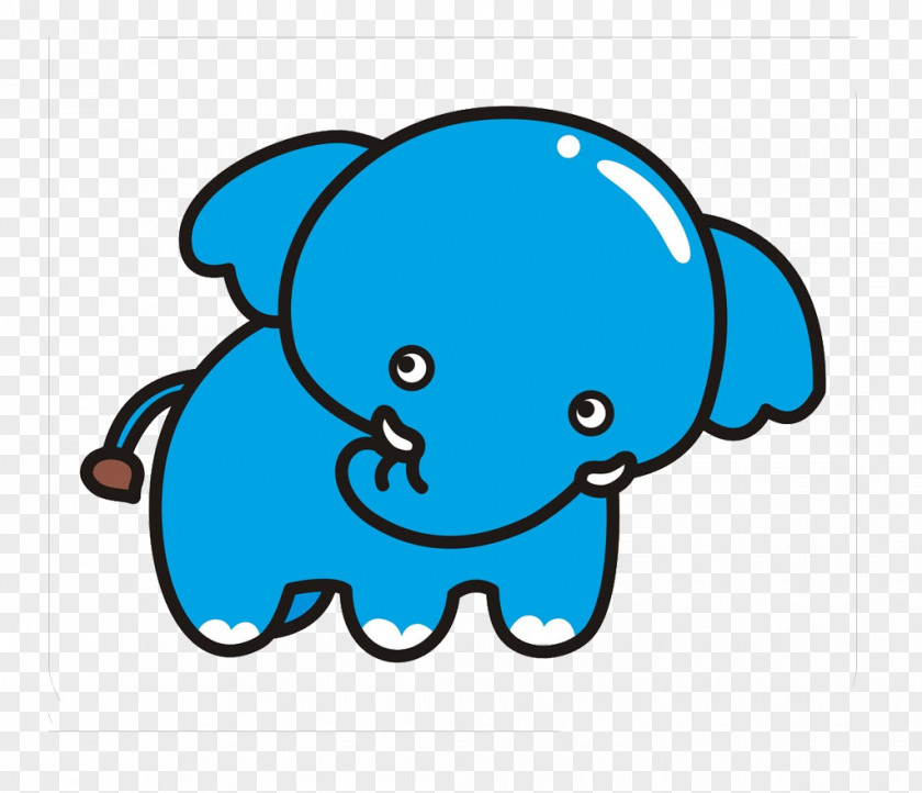 Blue Cartoon Master Elephant Animation Avatar PNG