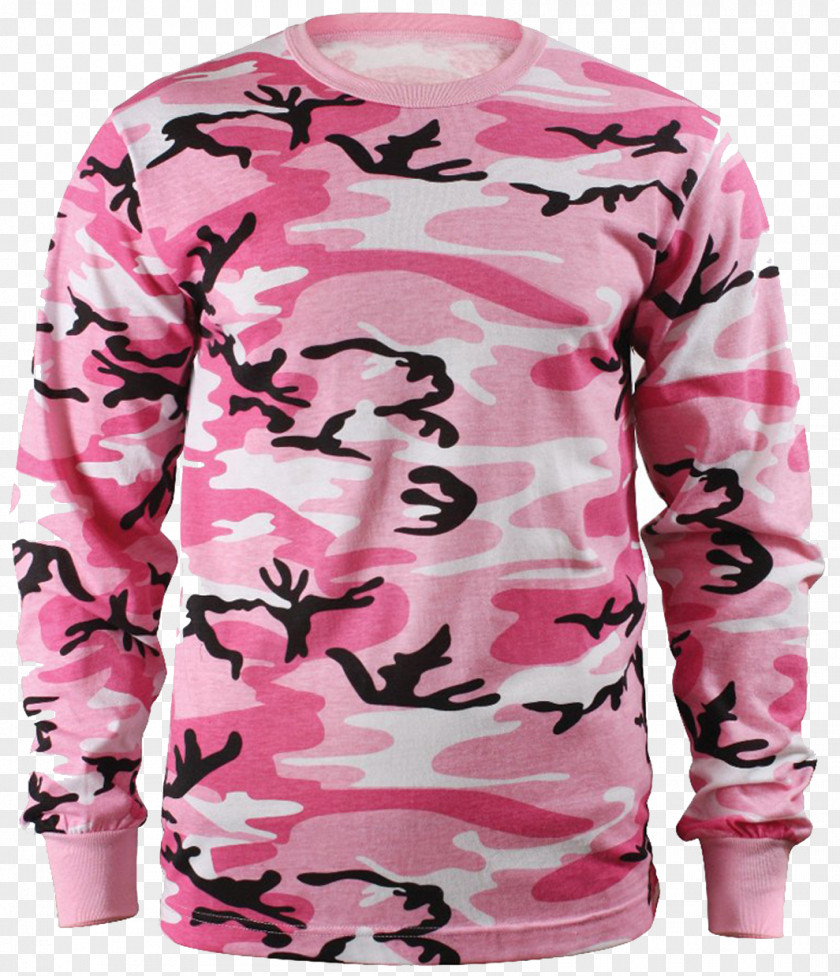 Camo Long-sleeved T-shirt Military Camouflage PNG
