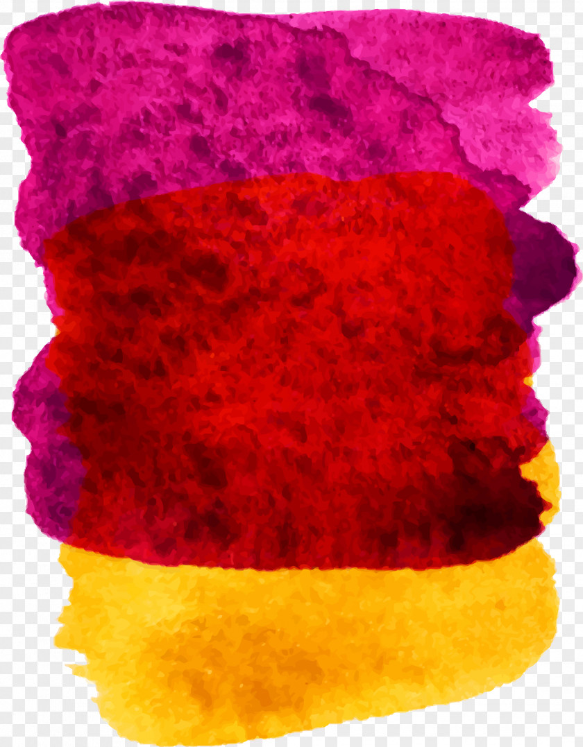 Purple Yellow Bread Slice Vector Watercolor Painting Texture Mapping PNG