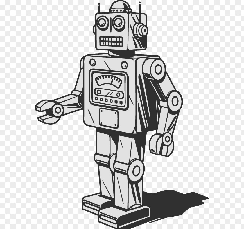 Robot Vector Graphics Drawing Stock Illustration PNG