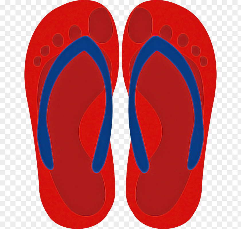 Sandal Electric Blue Flip-flops Footwear Red Slipper Shoe PNG